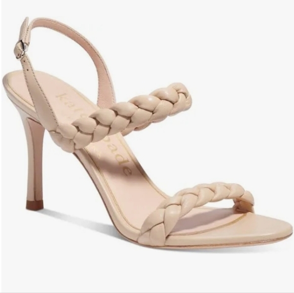 kate spade Shoes - KATE SPADE NEW YORK saffron braided slingback sandals in Warm Stone 7.5 NEW NIB